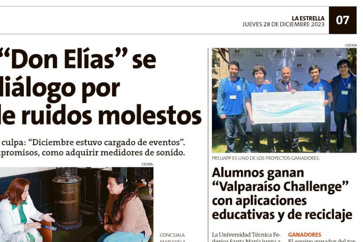 Alumnos ganan "Valparaíso Challenge" con aplicaciones educativas y de reciclaje